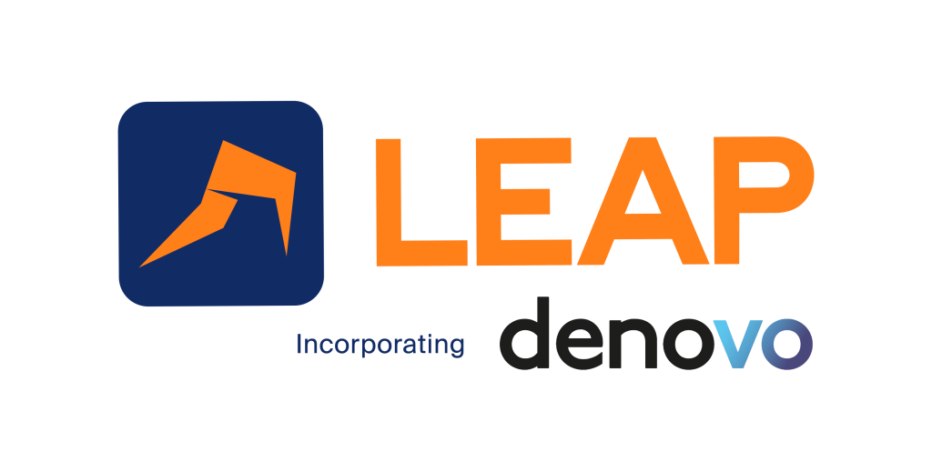 LEAP incorporating Denovo logo